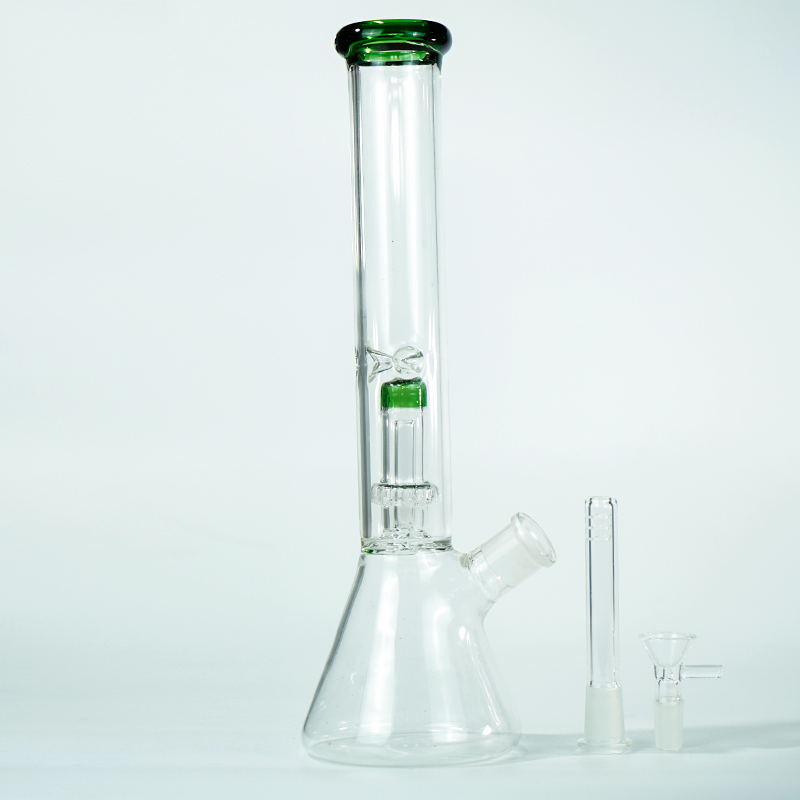 

14 inches perc percolator big Bongs hookah clear beaker bong glass smoking water pipe tobacc dab rigs lookah