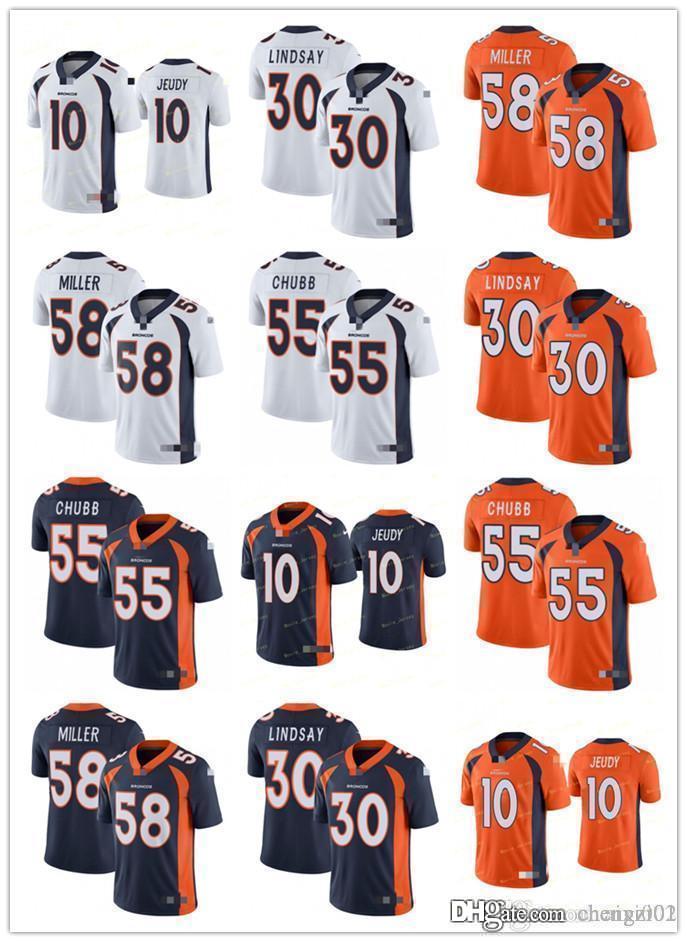 

Mens Womens Youth Denver Broncos 10 Jerry Jeudy 30 Phillip Lindsay 58 Von Miller 55 Bradley Chubb Custom Football Jerseys, Black;red