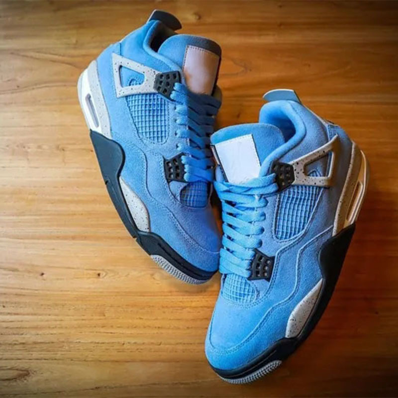 

Shoes With Logo 4 SE University Blue Men Basketball 4s Suede Tech Grey Sports CT8527-400 Original, 04
