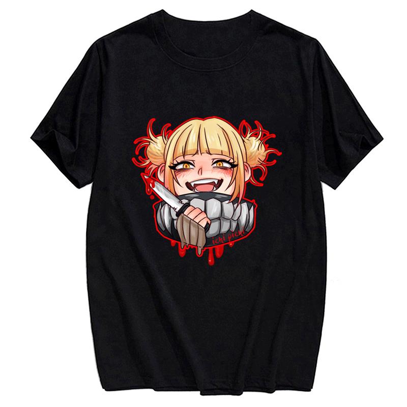 

Men' T-Shirts Anime My Hero Academia Toga Himiko Cotton T-shirt Fashion Summer Short Sleeve Harajuku Style Casual Hip Hop Clothes
