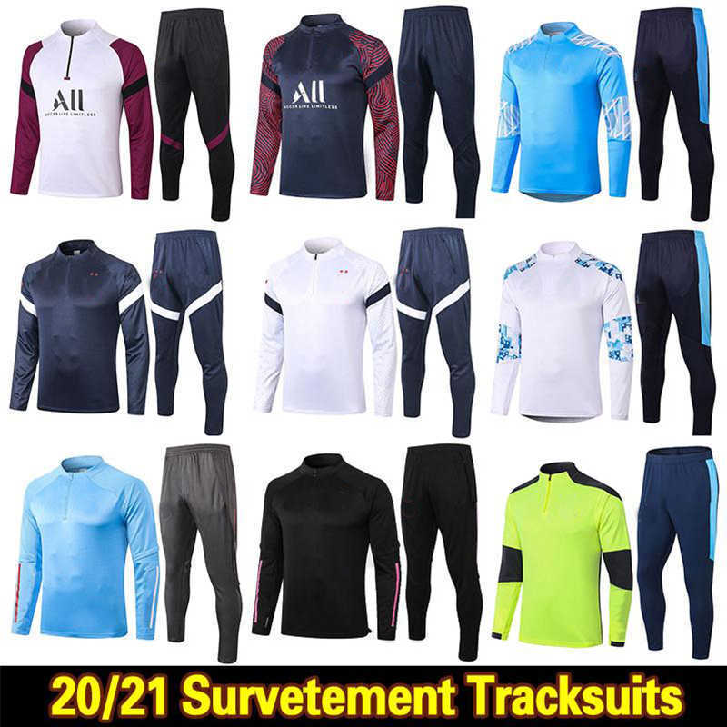 

PSG 2020 2021 Real Madrid Men Football Training Suits 20 21 Paris MBAPPE Survetement Soccer Tracksuit Maillots de Foot Chandal Kit NEW jersey, Black
