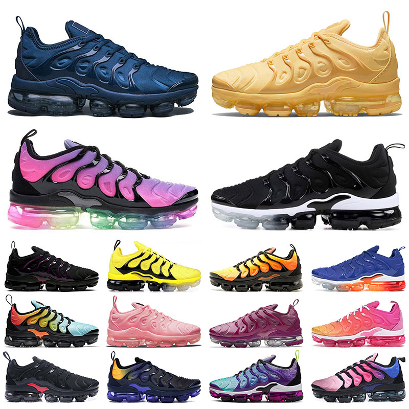 

Luxury Brand Vp tn Plus men women running shoes new colorway designer yolk yellow Navy Blue Game Royal Orlando Fresh Magic Light Bone Sport Sneaker Trainers, C19 36-40 university gold
