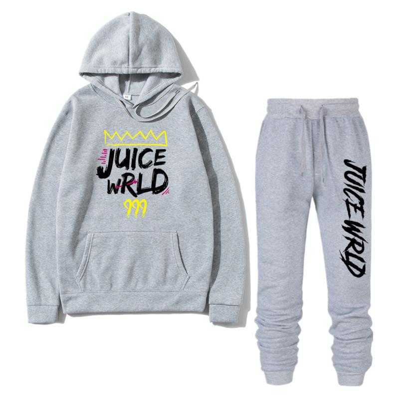 

Men's Hoodies & Sweatshirts Pieces Sets Tracksuit Men Rapper Juice Wrld Hooded Sweatshirt Pants Pullover Hoodie Sportwear Sweat Suit Casual, White navy b