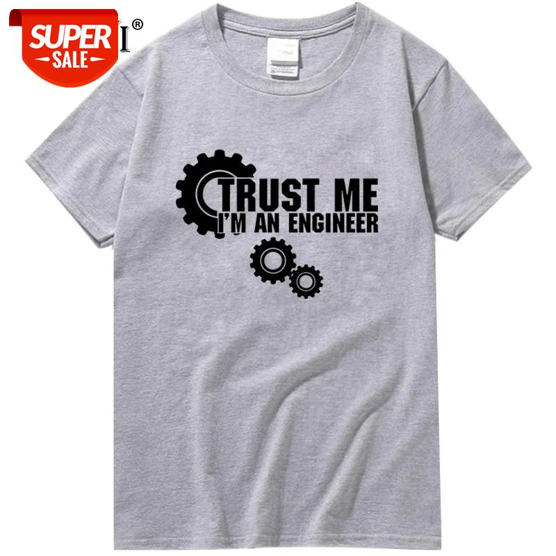 

XIN YI Men's T-shirt Top Quality100%Cotton Men T-shirts trust me, I AM AN ENGINEER printing loose o-neck t-shirt male tee shirts #d33m, White;black
