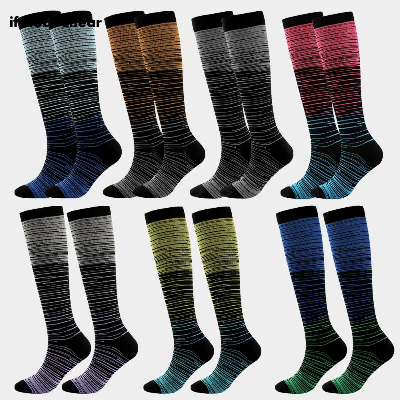 

Men's Socks Unisex Nursing Stockings Breathable Compression Suitable For Running Riding Cycling Yoga, Black