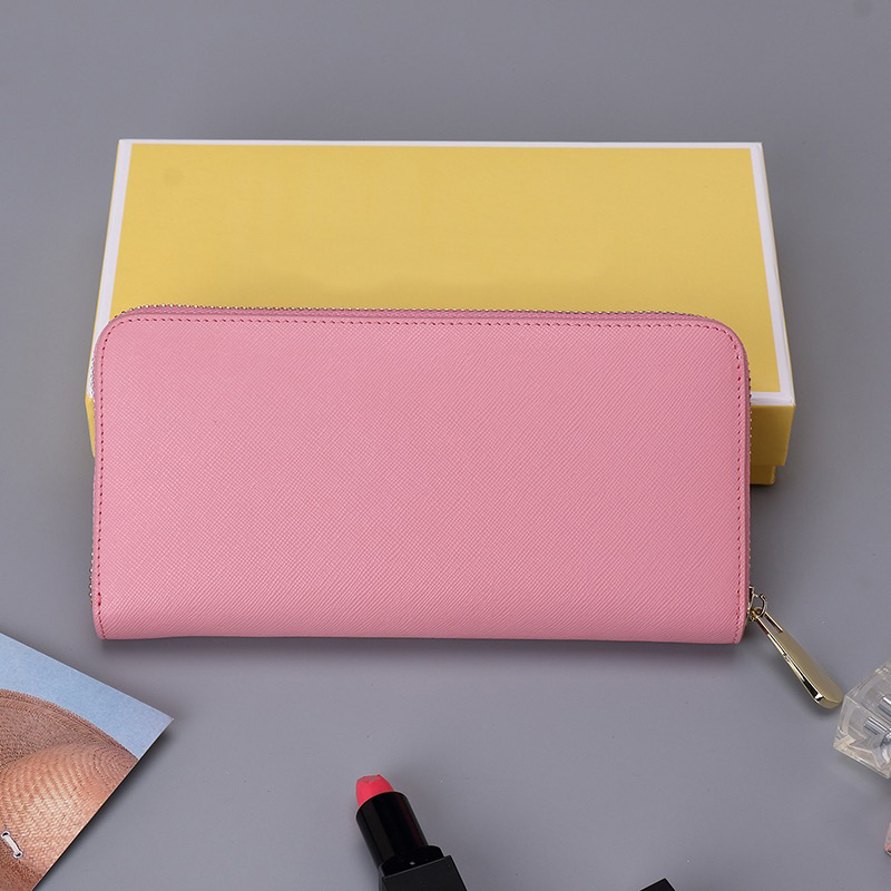 

7 colors wallets With Box fashion women casual wallet famous single zipper ladies wallets female Genuine leather purse, Red;black