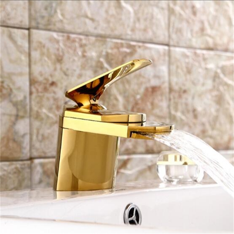 

2021 New Free Shipping 3 Colors Waterfall Antique Bathroom Basin Mixer Tap with Hot and Cold Sink Faucet Pubx