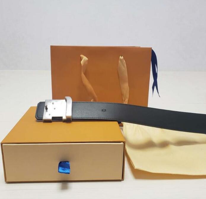 

Belts\rLv\rS mens womens Belt Black Genuine Leather black Gold Smooth Buckle with orange Box orange Dust Bag white Gift Bag with box, Have box