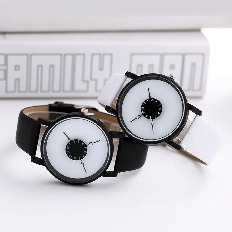 

Wristwatches Black White Women Watches Qualities Small Ladies Vintage Leather Bracelet Watch 2021 Fashion Brand Female Clock, Style 2