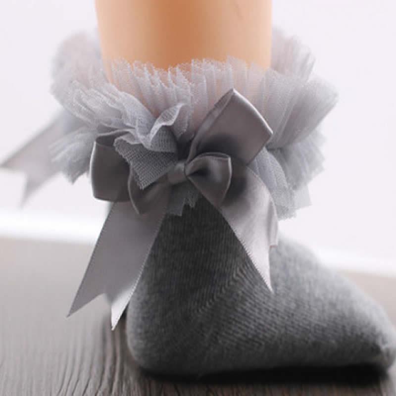 

newborn baby knee high stockings Girls lace Princess stocking spring autumn period children's cotton baby princess lace tights, The blue big lace