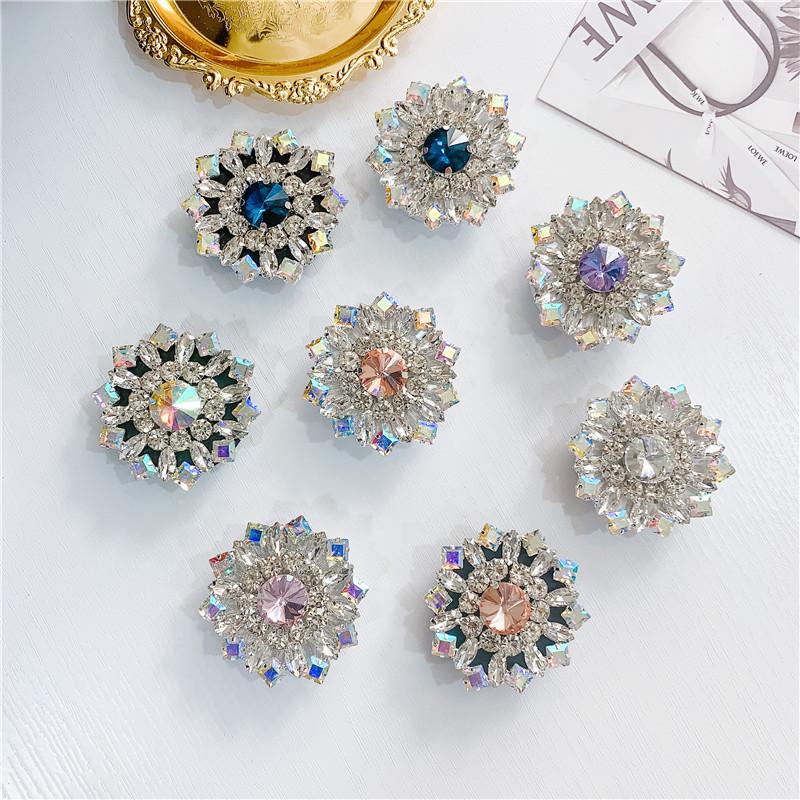 Cell Phone Mounts & Holders Korean Mobile Rhinestone Holder Luxury High-end Glittering Gem Case Decoration Sticker Crystal-image-727750623