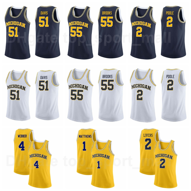 

Basketball Michigan Wolverines College 10 Tim Hardaway Jr Jersey 3 Trey Burke 5 Jalen Rose 1 Charles Matthews 2 Poole University Top/High, White