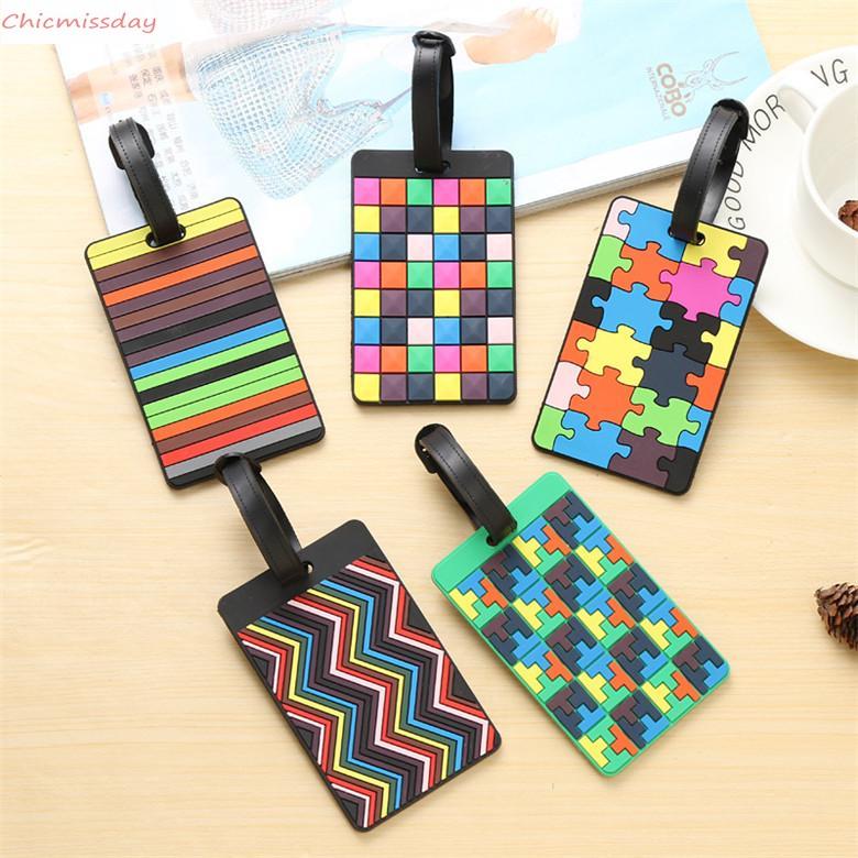 

Baggage Tag Creative cartoon travel luggage tag baggage backpack suitcase anti lost synthetic leather bag tag mark label