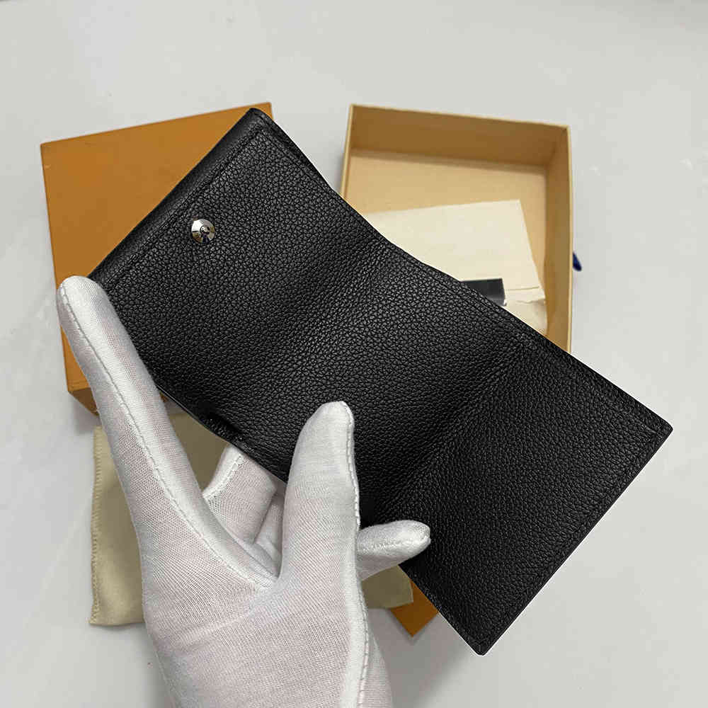 

Top Quality LOCKMini Wallet Woman Coin purse M63921 Calfskin Credit Card Case Flap Snap Button Short Luxury Designer Leather Box
