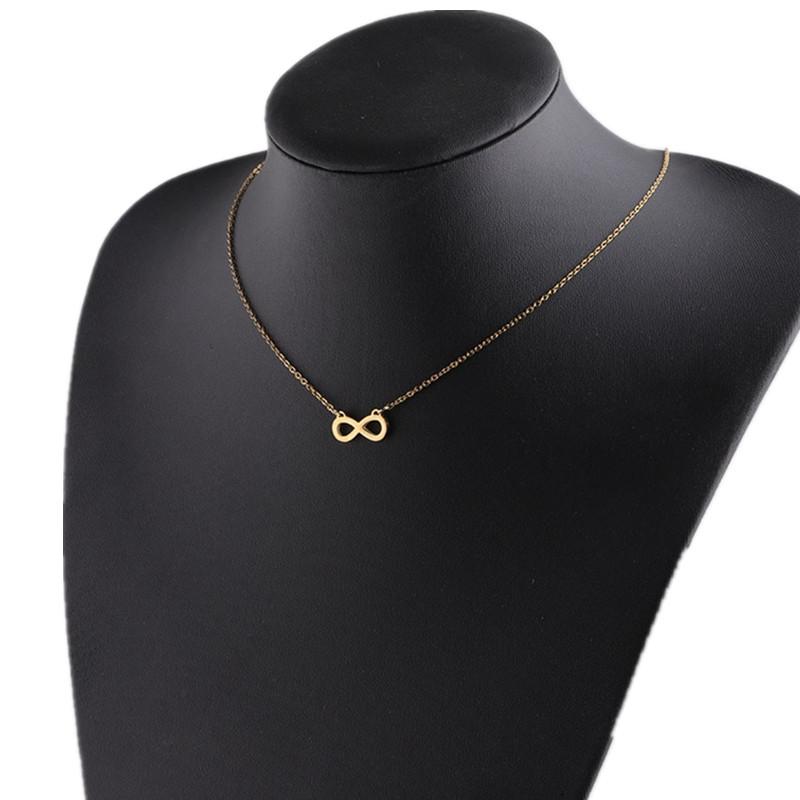 

Pendant Necklaces Summer Tiny Infinity Stainless Steel Elegant Digital 8 Necklace For Women Fashion Jewelry Accessories 2021