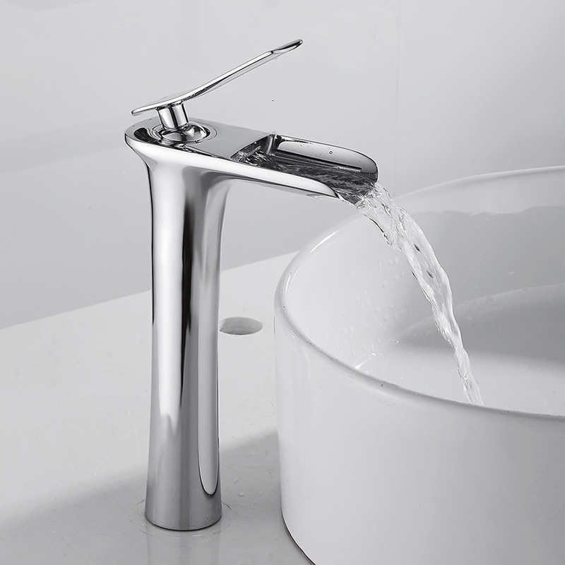 

2021 New Waterfall Sink Height Chrome Tap Deck Mounted Single Hole X6oj