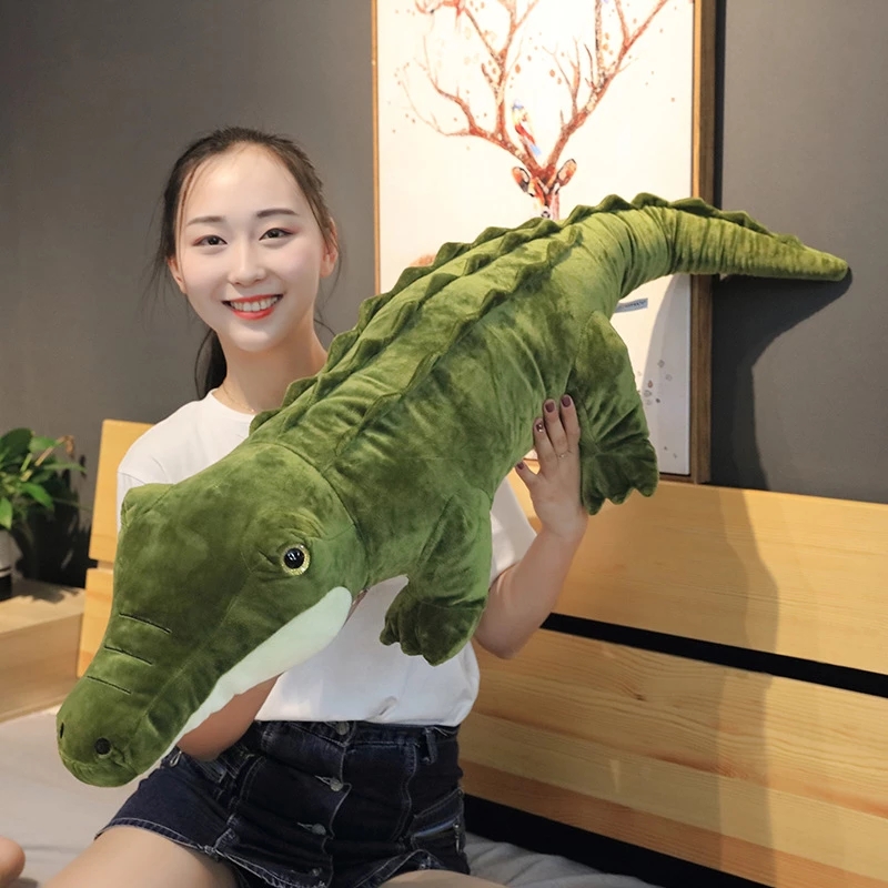 

90cm / 120cm Stuffed Animal Real Life Alligator Plush Toy Simulation Crocodile Dolls Kawaii Ceative Pillow for Children Xmas Gifts LA287, Green