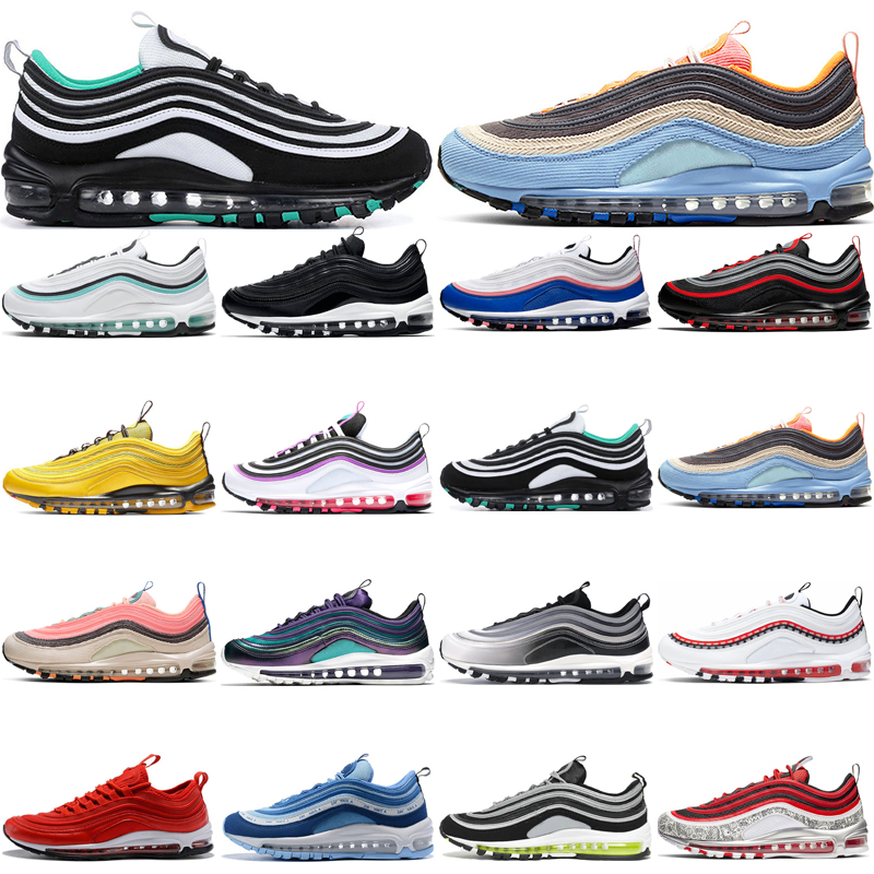fashion Triple Black white running shoes 97 men women Have a Day Jayson Tatum Jesus Laser Fuchsia London Summer Of Love Mustard Neon Seoul trainers