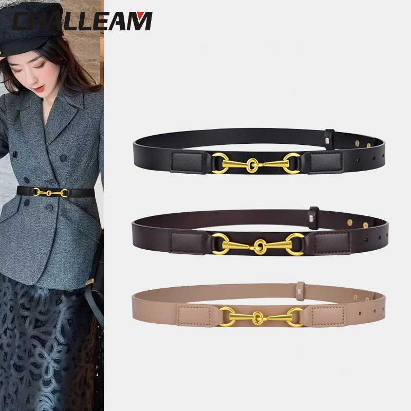 

Luxury ladies real cowhide belt black fashion all-match denim trousers jacket skirt leather x267 P0817