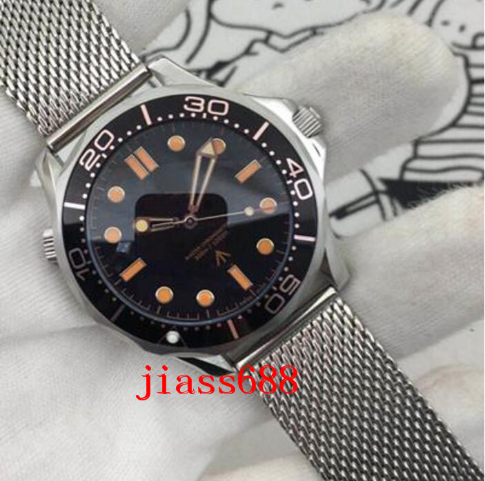 

diver 300m 007 edition mens watch no time to die master automatic mechanical movement stainless steel sports male wristwatches, Slivery;brown
