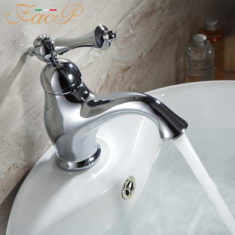 

Bathroom Sink Faucets FAOP Basin Waterfall Faucet Water Taps Mixer Chrome Armatur