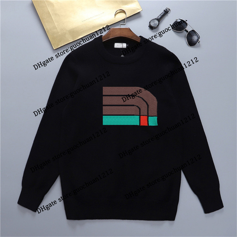 

Men Designer sweaters Long Sleeve fashion Top Autumn Spring luxury clothing letter embroidery pullover Sweater Coat -3XL #05, White;black