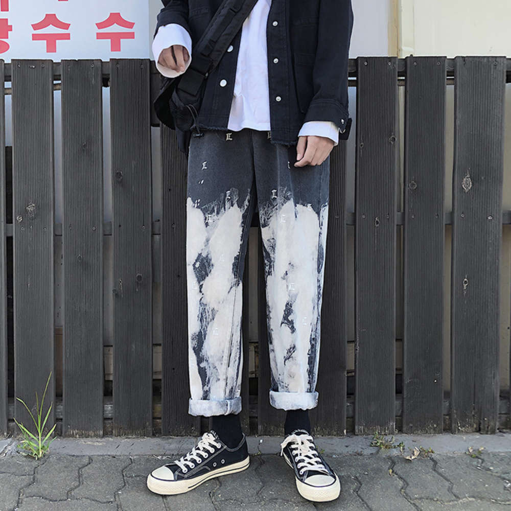 

Autumn jeans straight leisure fashion urban outdoor youth pants men's wear, Blue