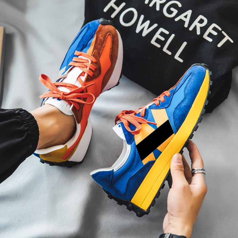 

N Letters 327 Series Running Shoe Blue CoupleShoes Orange Gray High Quality Designer Men Women Outdoor Trainer Sneakers Eur Size 36-45.5 MS327LAB, With box
