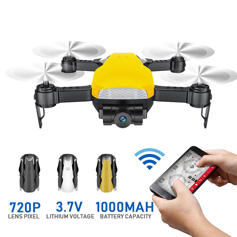 

2.4G 4CH 6-axies WIFI FPV RC Drone LH-X41WF With 720P HD Camera Altitude Hold Headless One Key Return Foldable Plane Aircraft, White 480p camera