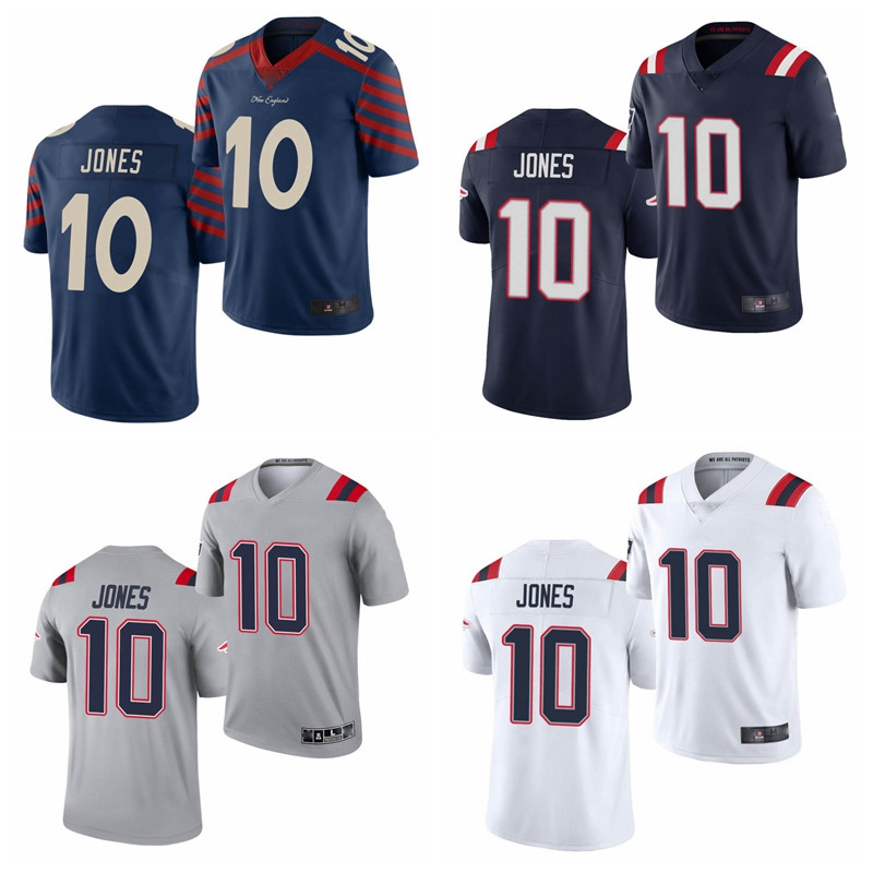 

New EnglandPatriotsMen Women Youth Football Mac Jones 10 2021 Draft Vapor Limited Jersey For Navy White