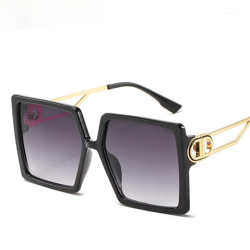 

Oversized Square Sunglasses Women Fashion Big Frame Gold Sun Glasses Outdoor UV400 Brand Design