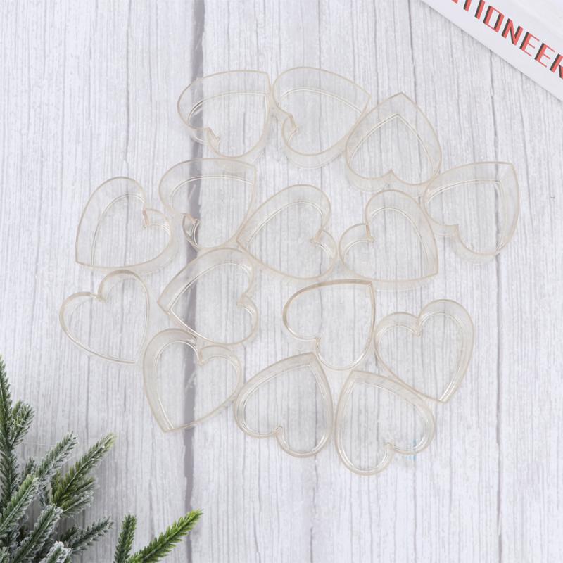 

Craft Tools 100PCS Candle Shell Tea Wax Melt Molds Heart Shape Clear Holder