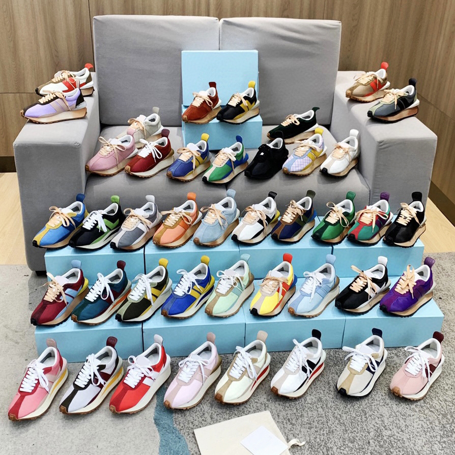 

2022 Women Platform Casual Sport shoes Men Lace-Up Calf Leather BUMPR Sneakers Luxury Brand Couple Runners Trainers Sneaker shoe with box size 35-44