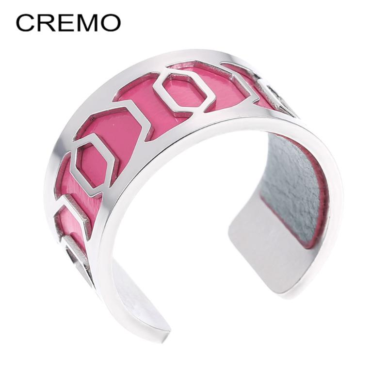 Wedding Rings Cremo Stainless Steel For Women Interchangeable Leather En Acier Inoxydable Bague Pour Femme Ring Anillo Mujer Georgettes-image-726897268