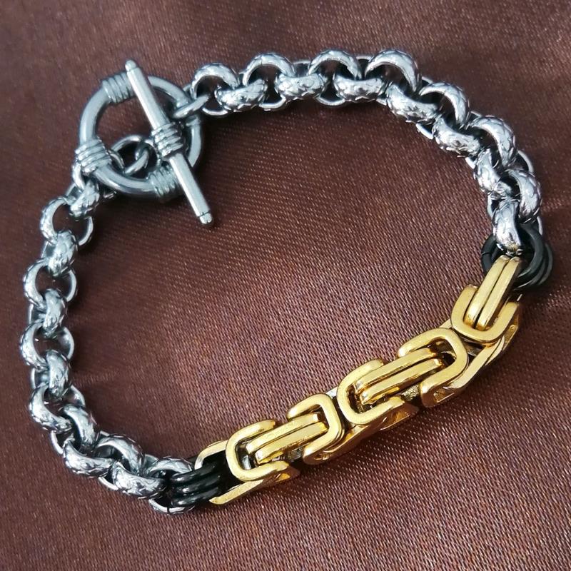 

Link, Chain Hip Hop Stainless Steel 316L Bracelet Three Colors Mens Womens B272 0305