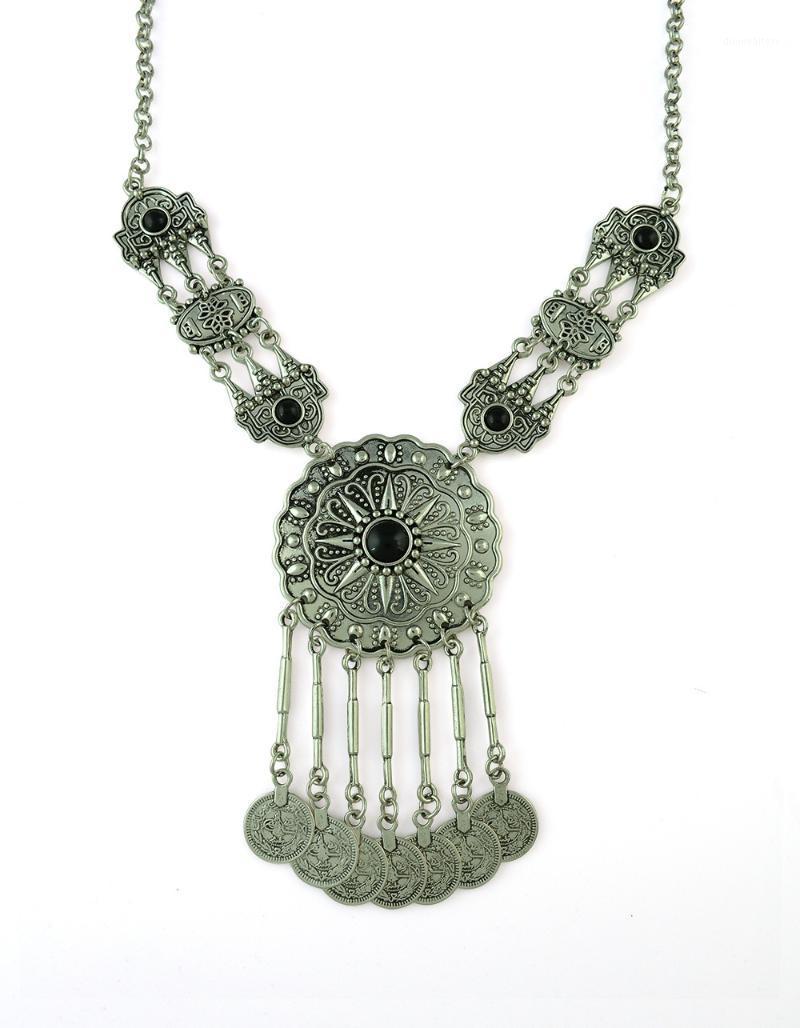 

Wholesale European And Bohemian Retro Style Fashion Carved Long Round Tassel Necklace Customization Chains