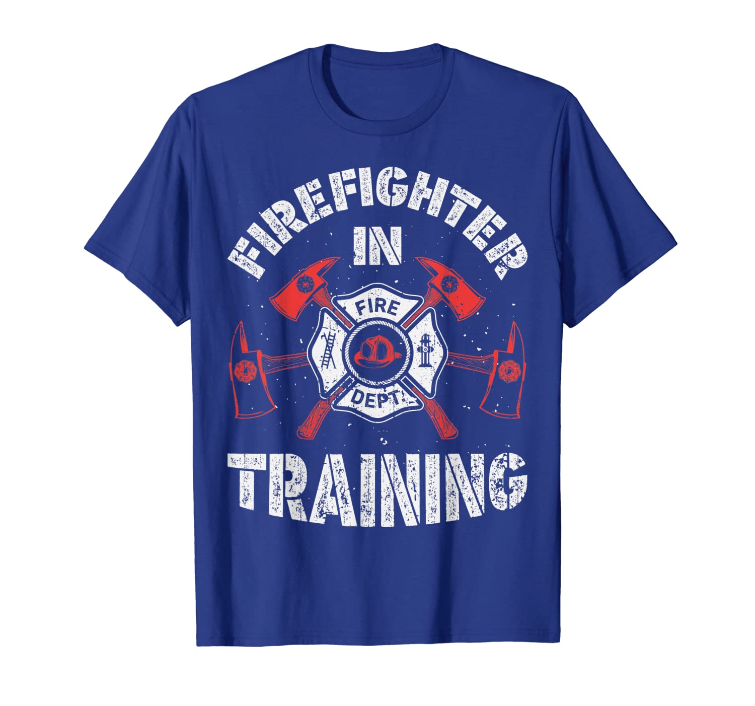 

Firefighter in Training T shirt Fireman Kids Boys Girls Gift, White;black
