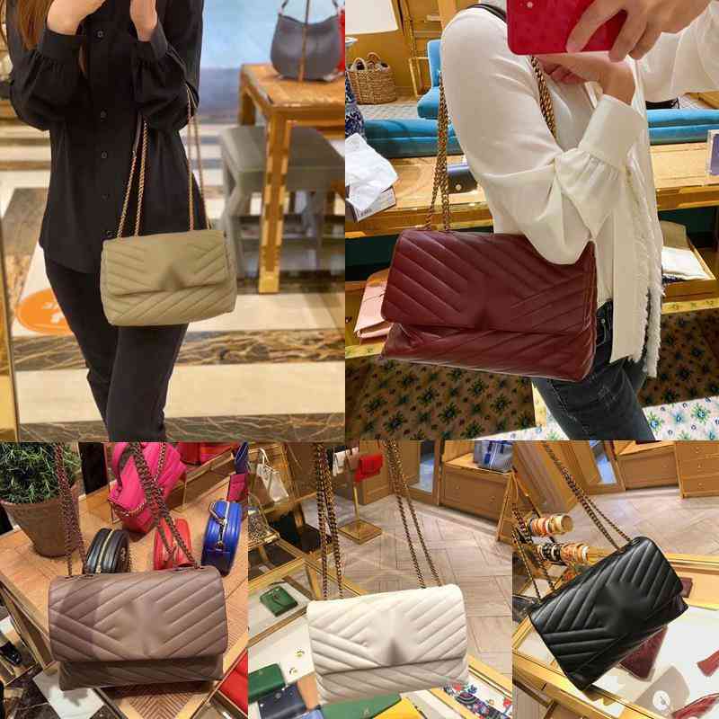 

Outlet TB Tangli Kira series head layer sheepskin sewing shoulder bag, small fragrant chain slanting bag designerss Storage Bag, Red