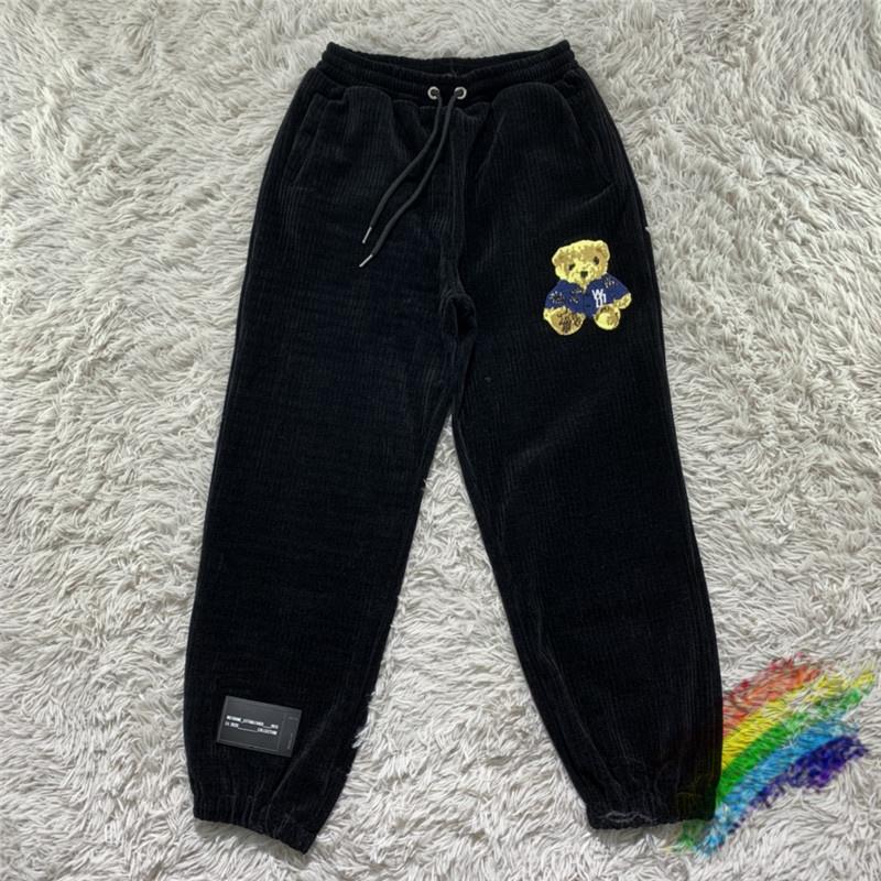 

Men' Pants Heavy Fabric Embroidery Bear We11done Sweatpants Men Women Quality Welldone Trousers