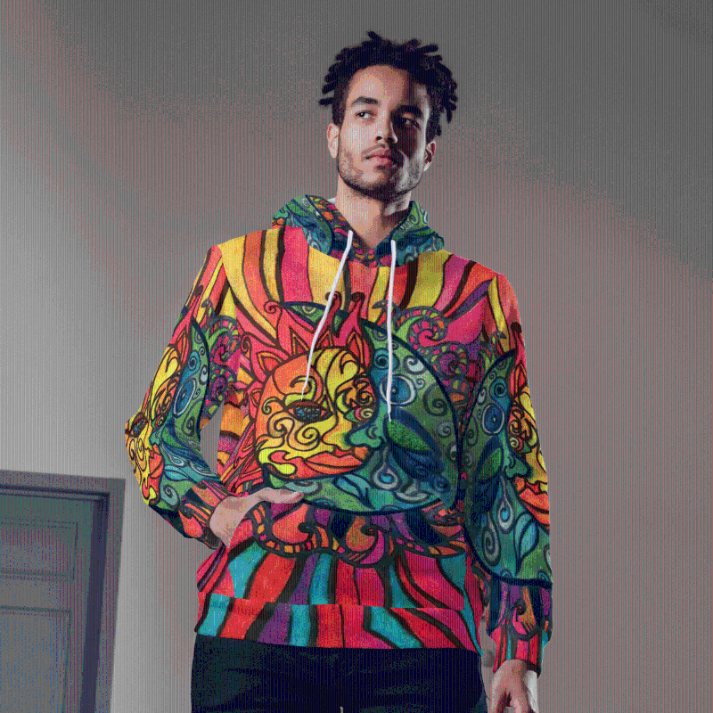 

Men's Hoodies & Sweatshirts PLstarCosmos 3Dprinted Est Peace Sun Moon Hippie Trippy Harajuku Casual Streetwear Funny Unique Unisex Hoodies/S, Black