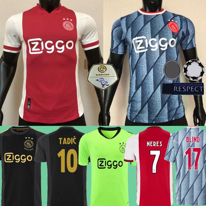 

Ajax Men Kids 2020 2021 Player Version Soccer Jerseys S-4XL 20 21 black 50th Anniversary goalkeeper TADIC BIIND NERES CRUYFF Football shirts, Black;yellow