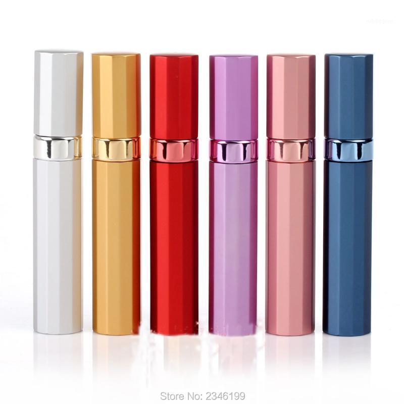 

Storage Bottles & Jars 8ML Polygon Aluminum Perfume Spray Bottle 50Pcs/Lot.