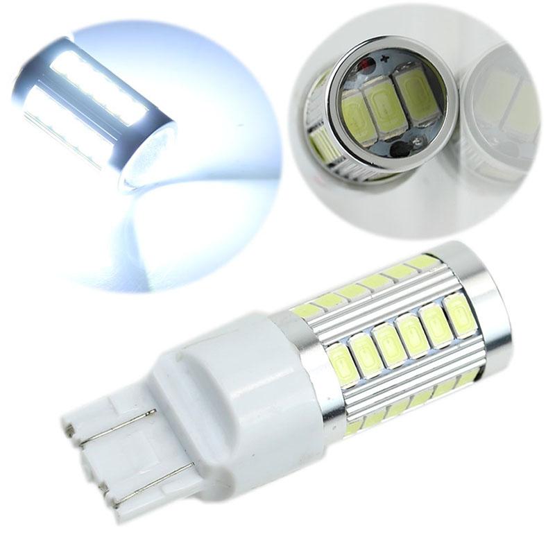 

Car Headlights 2PCS T20 W21/5W 7443 7440 W21W H4 H1 H7 Auto LED Bulbs 12V 5630 33SMD Lens Tail Brake Stop Light Reverse Lamp