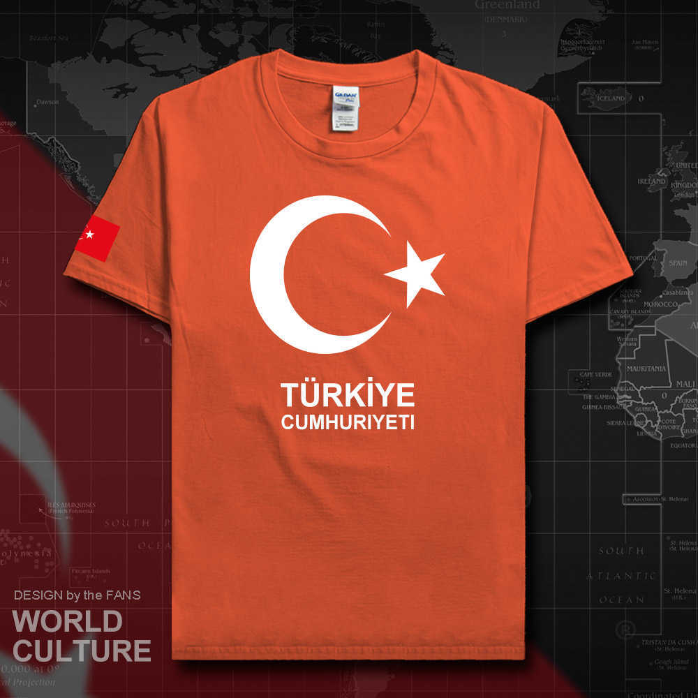 

Turkey t shirt men TUR t-shirts nation team 100% cotton fans tops streetwear fitness tshirt Turkish Turk country tees 20 X0621, T01white