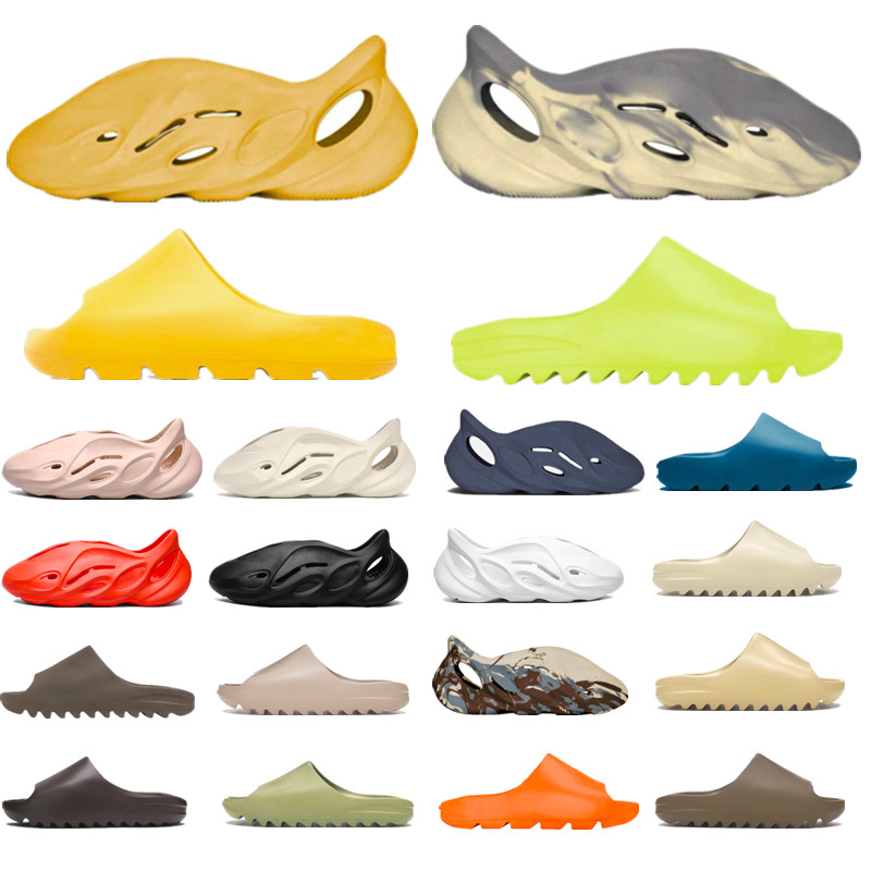 

Orange Sandals Slippers Foam Slides Ochre Mineral Blue MX Cream Clay Sand Triple Black White Holes Sandal Ruuner Mens Womens Designers Resin
