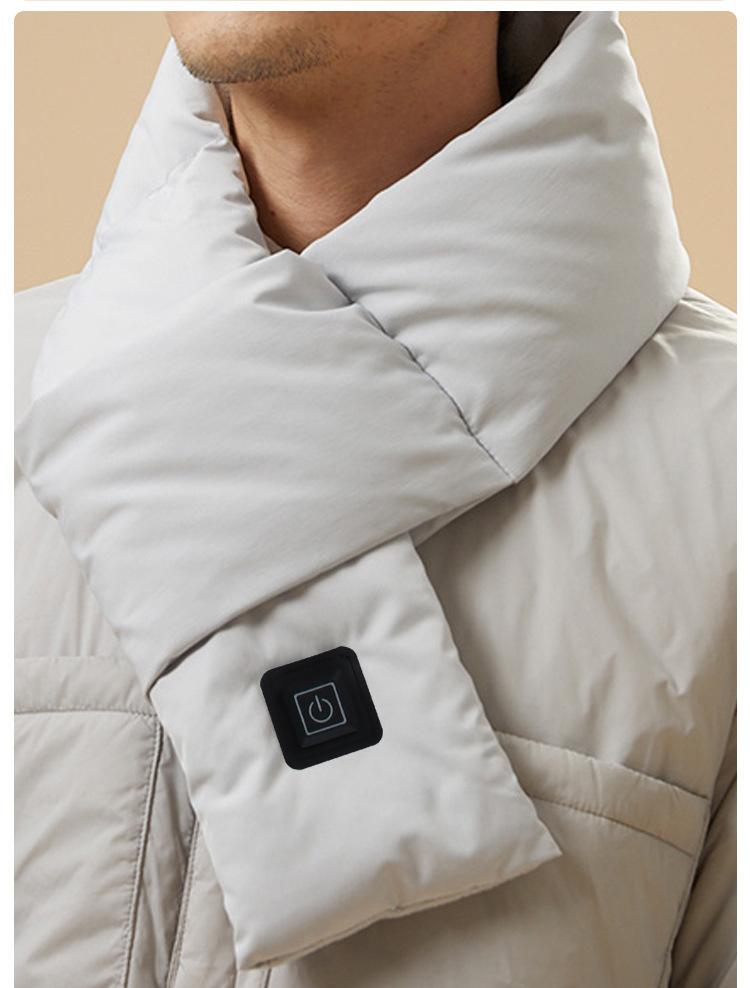 

Scarves Electric Heating Scarf Men And Women USB Heated Shawl To Keep Neck Warm Solid Color 2022 Winter Supply No Power Bank