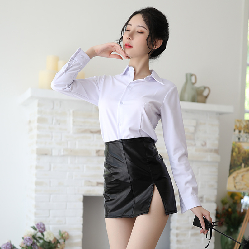 

V-neck Women Smooth Sleeves Paige Shots Up Short Pants Sleepshirts Sleepy Nightgown Suit 0tpc, White