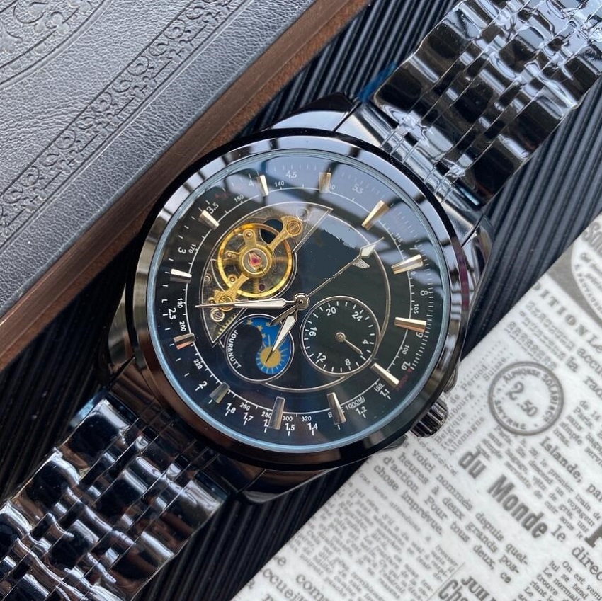 

montre de luxe Mens Skeleton Designer Automatic Movement full Stainless Steel Watches 2813 Mechanical Wristwatches waterproof Luminous Clock, Slivery;brown