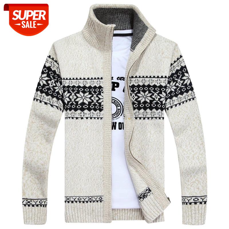 

Autumn Winter Geometric Print Sweater Men Striped Christmas Sweater Windbreaker Warm Fashion Cardigan Sweaters Male Big Size 3XL #jP6v, White;black