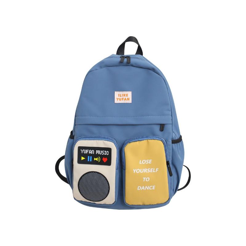 

Backpack School Bag For Boys Girls Teens Water Resistant Nylon Student College Bookbag Laptop Casual Travel Daypack, Black